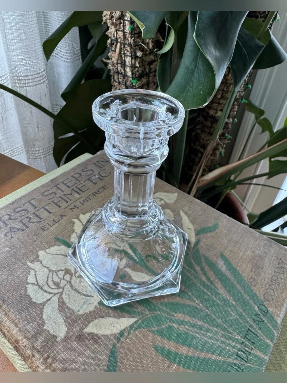 Vintage Crystal Glass Candle Holder Collection – 6 Pieces